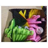 Bulk Lot of Mixed Garden Water Cans, Lamps, Mini Brooms