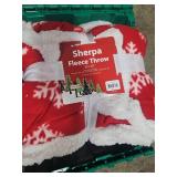 Holiday Sherpa Fleece Throw Blankets - 50x60 inches