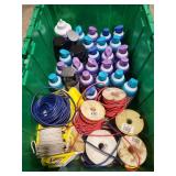 Mixed Lot of Spray Paint, Cleaning Supplies and Electrical Wire