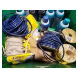 Mixed Lot of Spray Paint, Cleaning Supplies and Electrical Wire
