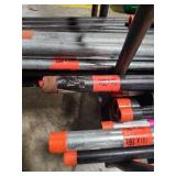 Industrial Steel Pipe with Orange End Caps