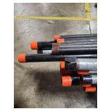 Industrial Steel Pipe with Orange End Caps