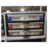 Pallet of Servalite Hardware Storage Cabinet with Metric & Grade 8 Fasteners