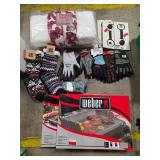 Bulk Lot of Yeti Yonder Tether Cap, Gloves, Weber Grilling Grate