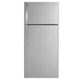 GE - 17.5 Cu. Ft. Top-Freezer Refrigerator with Edge-to-Edge Glass Shelves - Stainless Steel - Model GIE18GSNRSSl