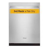 Whirlpool - 24" Top Control Built-In Stainless Steel Tub Dishwasher with 3rd Rack, Fan Drying Technology, 51 dBA - Stainless Steel - Model WDT730HAMZ