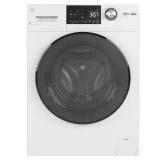 GE - 2.4 Cu. Ft. Front Load Washer and Electric Dryer Combo with Steam - White - Model GFQ14ESSNWW