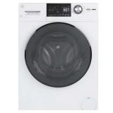 GE - 2.4 Cu. Ft. Front Load Washer and Electric Dryer Combo with Steam - White - Model GFQ14ESSNWW