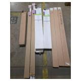 (3) Champion White Cordless Blinds, (3) Living Accents White Cordless Blinds, (2) Lotus and Windoware White Cordless Blinds, (6) Prime-Line Bi-Folding Door Track and Hardware Kit. - Set of 14