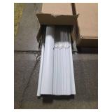 (3) Champion White Cordless Blinds, (3) Living Accents White Cordless Blinds, (2) Lotus and Windoware White Cordless Blinds, (6) Prime-Line Bi-Folding Door Track and Hardware Kit. - Set of 14