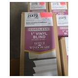 25in X 72in Lotus & Windoware Cordless 1in Vinyl Blinds Light Filtering Horizontal Blind White - 6 Total