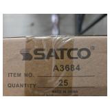 Satco A3684 60W 130V B10 Clear E12 Candelabra Base Incandescent Bulb - 5 Cases, 25 Per Box