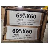 Lotus & Windoware Cordless 2"  Faux Wood Room Darkening Horizontal Blind  69.5  Width x 60  Length  Soft White  Smooth - 2 Blinds Total