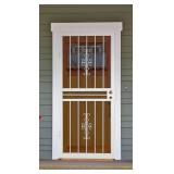 LARSON Courtyard White Steel Security Door (Common: 32-in x 81-in; Actual: 34.06-in x 80.03-in)