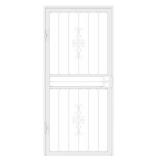 LARSON Courtyard White Steel Security Door (Common: 32-in x 81-in; Actual: 34.06-in x 80.03-in)