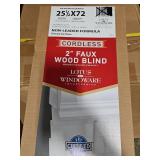 Lotus & Windoware Cordless 2"  Faux Wood Room Darkening Horizontal Blind  25.5W x 72L  Soft White  Smooth - 8 Blinds Total