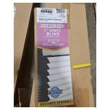 Lotus & Windoware Cordless 1"  Vinyl Mini Blind Light Filtering Horizontal Blind  46W x 60L White  Smooth - 12 Blinds Total