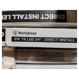 Westinghouse 8W T8 LED Light & Satco Nuvo Channel Glass Bundle - Set of 37 Lights and 4 Channel Glass