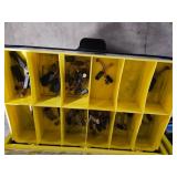 Industrial Hardware Storage Bin Unit with Guns Screw, Carbon Brushes, and MORE!!