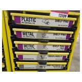 Industrial Hardware Storage Bin Unit with Shelf Pins, Hex Socket Bits, Wheel Lug Nuts and MORE!!!