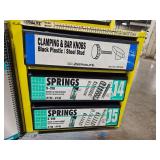 Industrial Hardware Storage Bin Unit with Corks, Springs, Clamping and Bar Knobs and MORE!!