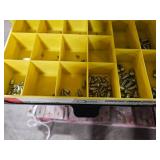 Industrial Hardware Storage Bin Unit with Hole Plugs, Furniture Caps, Roller Chain Links, and MORE!!