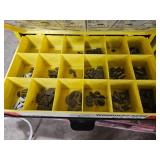 Industrial Hardware Storage Bin Unit with Hole Plugs, Furniture Caps, Roller Chain Links, and MORE!!