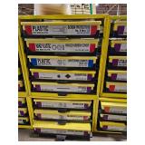 Industrial Hardware Storage Bin Unit with Assorted Spacers, Mirror Rosettes, Bumpers, and MORE!!!!