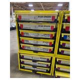 Industrial Hardware Storage Bin Unit with Assorted Spacers, Mirror Rosettes, Bumpers, and MORE!!!!