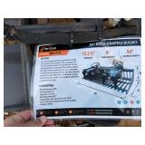 Unused 84" Full Size Skid Steer Rock Grapple Bucket: Arteer, 84" wide, Serrated Cutting Edges, 600lbs