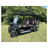 Unused 6 person Luxury Golf Cart: Golf Cart is Assembled and Ready To Use, 2025 Model with updated Lighting and Bluetooth Screen, Lifted and the nicest around