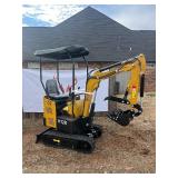 Unused H12R Mini Excavator:  420cc Rato Gas Engine, 14" bucket, 4 foot Tracks, nice little machine