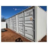First Use 40 foot High Cube Container with 4 sets of side doors and 1 set of rear doors.  Very good condition.  ZXJU0238397