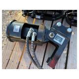 Unused Mini Excavator Auger Motor and @8" Auger Bit:  Motor and Bit included in this lot