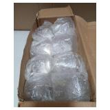 Reloger 32pcs 12oz Disposable Wine Glasses Plastic Wine Glass Clear Plastic Stemless Unbreakable Shatterproof Glassware Recyclable Diamond Design