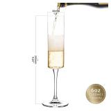 UMEIED Champagne Flutes, 6oz Edge Champagne Glasses Set of 12 with Long Stem - Sparkling Wine Glasses & Elegant Gift for Home, Wedding, Anniversary, Party, Birthday, Clear