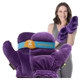 SunnyBay Microwavable Heated Hand Warmer Gloves for Women and Men, Weighted Arthritis Gloves for Women for Pain, Stay-on Wrist Elastic and Bulk-Free Grip for Maximum Functionality, Pair(Small)