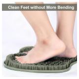 BESKAR Shower Foot Scrubber Mat with Non-Slip Suction Cups, Foot Spa Brush for Cleaning & Exfoliating Your Feet No Bend, Foot Points Reflexology Mat for Relax Your Feet