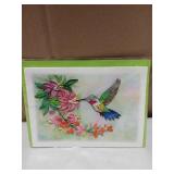 TUMYBee Hummingbirds and Flowers Quilling Card, Cute Animal Card for All Occasions Birthday, Congratulation, Thinking of You For Mom, Women, Friend, Boss, Love (Hummingbirds and Flowers)