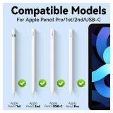 Inesore 8 Pack for Apple Pencil Tips Replacement Accessories,Compatible with Apple Pencil Pro/2nd Generation/1st Generation/USB C,iPencil Nib for iPad Pro/Air/Mini,for Drawing Writing(White Metal Nib)