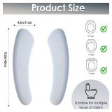 Thick and Elastic Toilet Seat Cover Washable & Reusable with Double-Sided Hook and Loop Fastener for Easy Attachment Cushioned Mat with Thick Sponge for Extra Comfort (Blue)