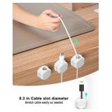 13 Pack Cord Holder - Magnetic Cable Clips - Cord Holder for Nightstand - Cord Organizer for Desk, Magnetic Cord Organizer, for Desk, Nightstand, Phone Charger, Computer, Home, Office, Car (White)
