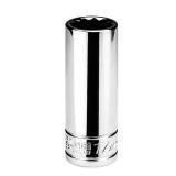 Capri Tools 17 mm Deep Socket, 3/8 in. Drive, 12-point, Metric