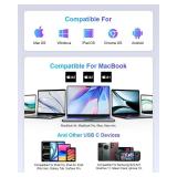 UtechSmart USB C Hub, USB C Ethernet Multiport Adapter, 6 In 1 USB C to HDMI Dock Compatible for Macbook Pro/Air, Chromebook, Dell XPS, HP and Type C Devices (Gigabit Ethernet 100W PD 4K HDMI USB 3.0)