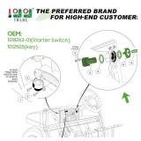 10L0L 12 Volt Ignition Key Switch for Club Car DS, Limo, Turf, Carryall 1 & 2 1996-up Gas Golf Cart, OEM 101826301, 1012505