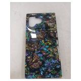 KERZZIL Elegent Pearl Abalone Pattern Compatible with iPhone Case, Slim Soft Rectangle Edge TPU Silicone Protective Bumper Cases Cover(Black Pearl,17 Pro Max)