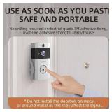 Blarie Bell Guard Doorbell Camera No Subscription HD Wireless Video Camera BellGuard Real-time Alerts, 170 Degree Wide-Angle Lens, Night Vision, Two-Way Audio System, Wire-Free Installation