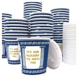 Amazing Goods [50 Pack] 10 oz NEW YORK Paper Coffee Cups, Disposable Paper Coffee Cup with Lids, Hot/Cold Beverage