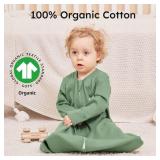 Yoofoss Baby Sleep Sack 6-12 Months Long Sleeve Wearable Blanket Baby 100% Cotton 2-Way Zipper 0.5 Tog Infants Sleeping Sack, Lightweight(Medium)
