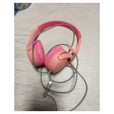 Belkin SoundForm Mini Kids Wired Headphones w/USB C to 3.5mm Dongle, Built-in Mic & Fun Stickers, 85dB Max Volume for Online Learning, Travel, Compatible w/iPhone 16, iPad, Galaxy S25, etc - Pink
